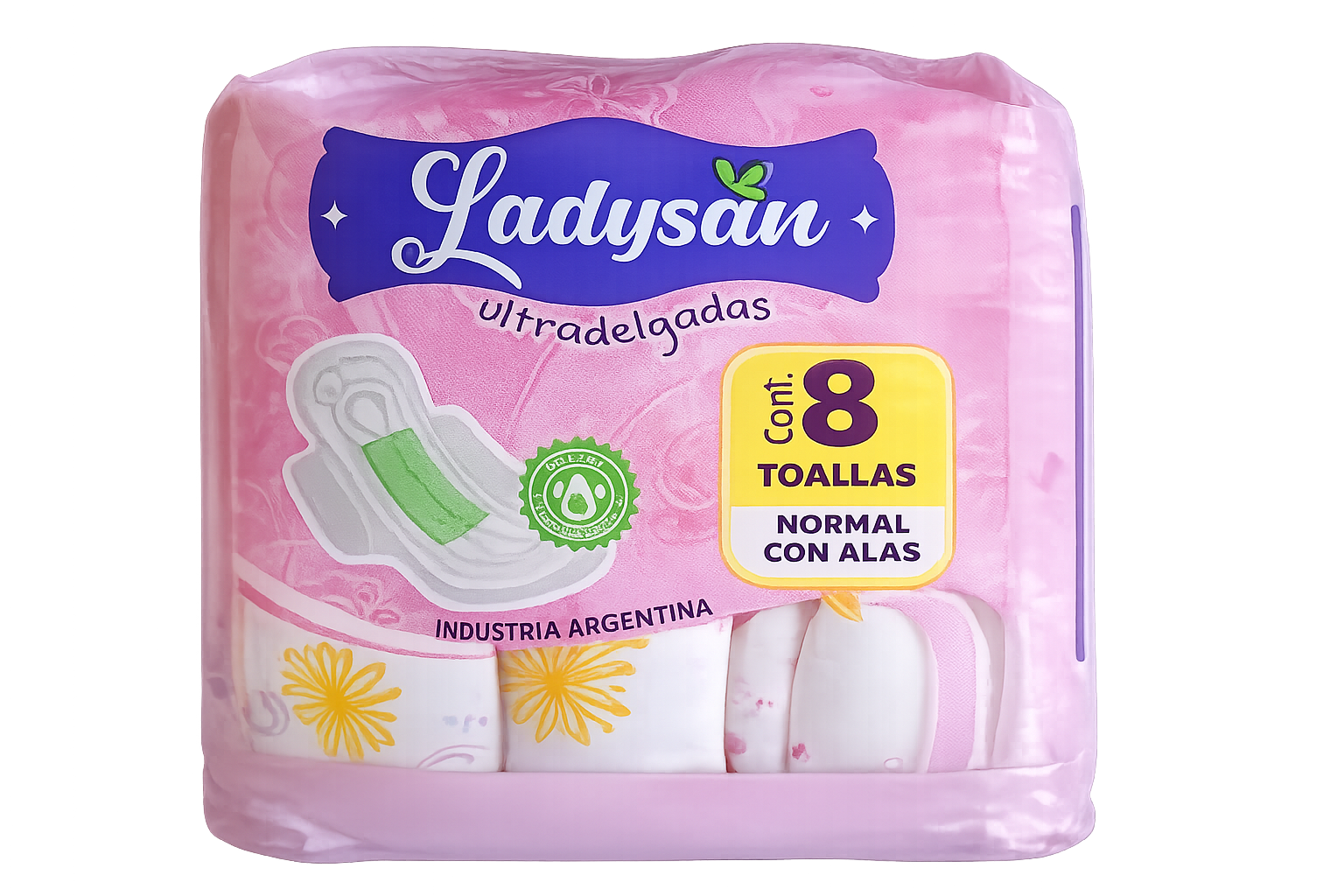 LADYSAN - TOALLAS NORMAL CON ALAS POCKET 8 U.