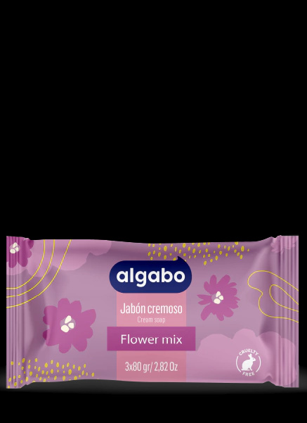 ALGABO JABON DE TOCADOR FLOWER MIX 3X80grs.