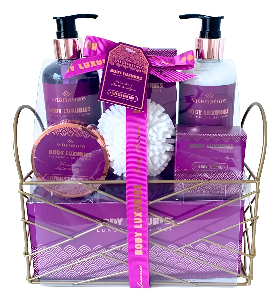 Vitanature Body Luxuries Set Regalo Baño Cuidado Corporal 7u Vainilla Argan