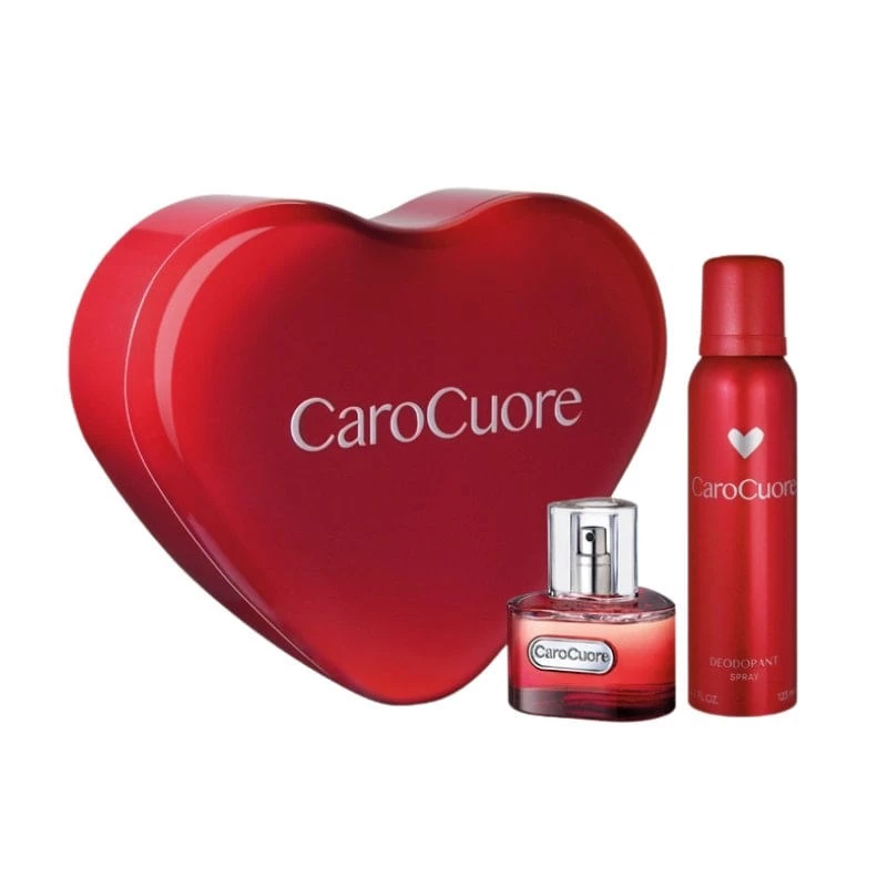 LATA CORAZÓN COMBINADA  CARO CUORE (EDT x 60 + Deso. X 123)
