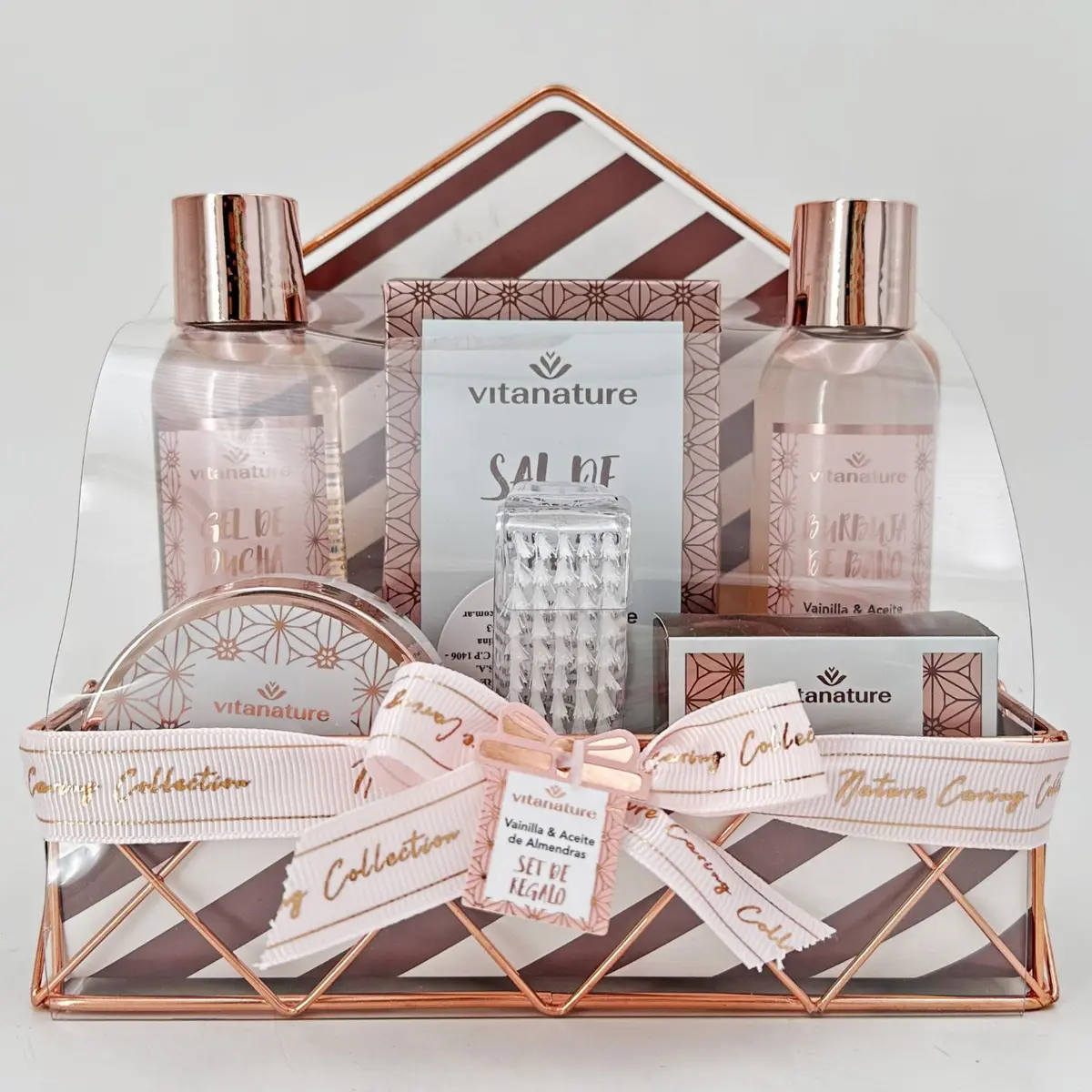 Vitanature Bath Gift Set Rose Spa Box Vainilla & Aceite De Almendras