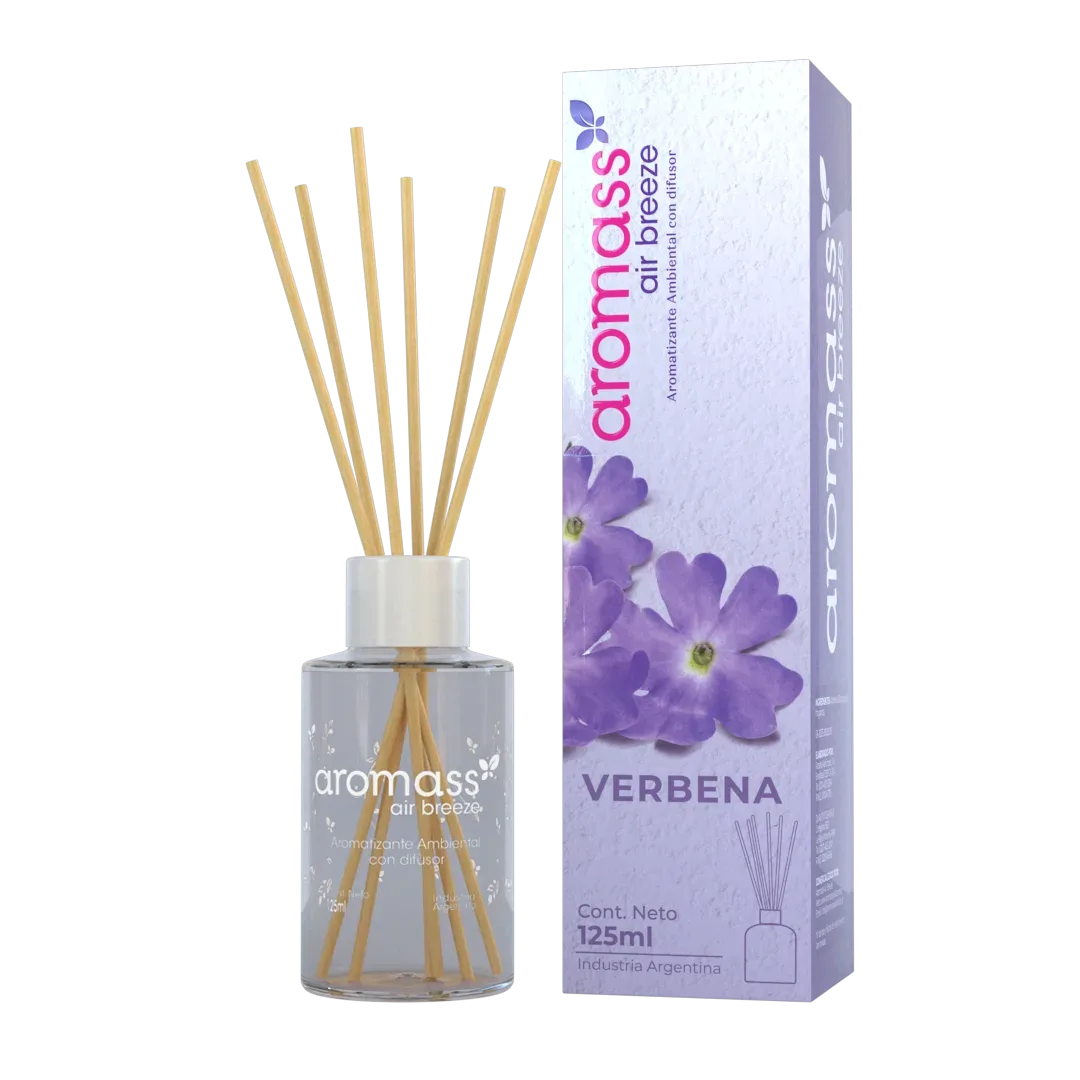 GRUPO AROMASS -  DIFUSOR C/VARILLAS DE RATTAN VERBENA  125 ML