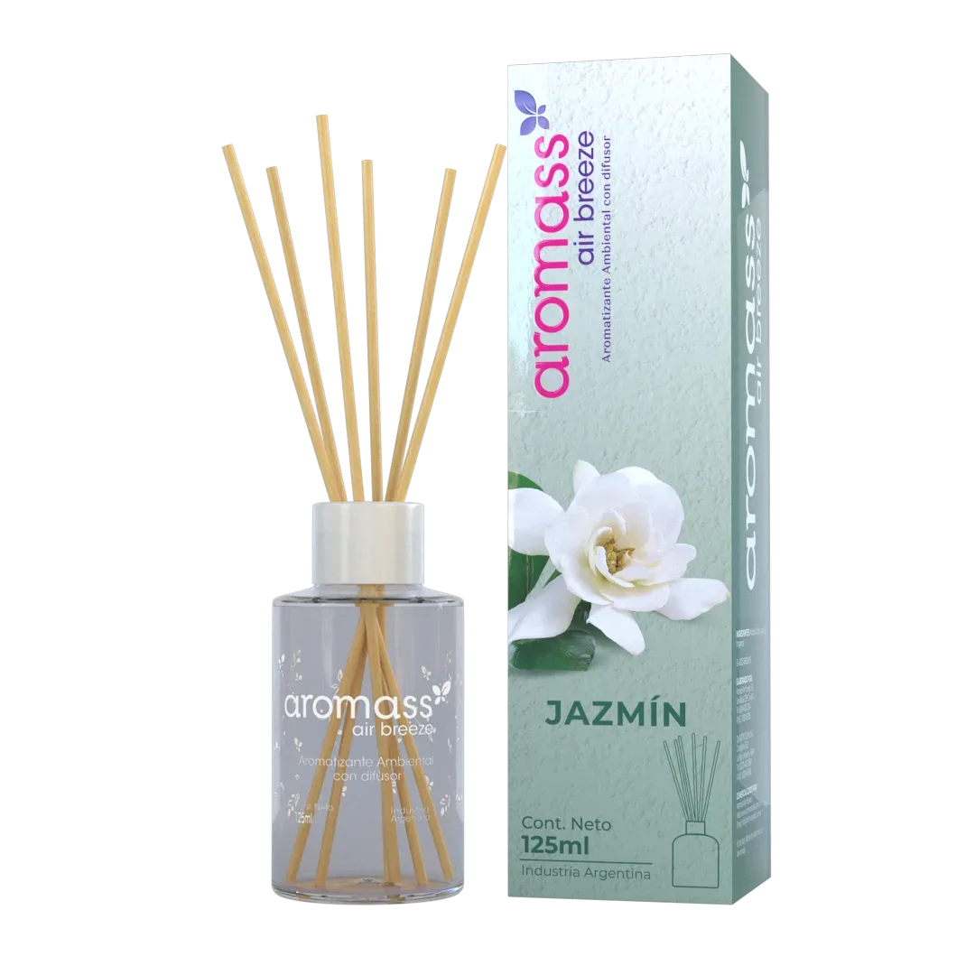 GRUPO AROMASS -  DIFUSOR C/VARILLAS DE RATTAN  JAZMIN 125 ML
