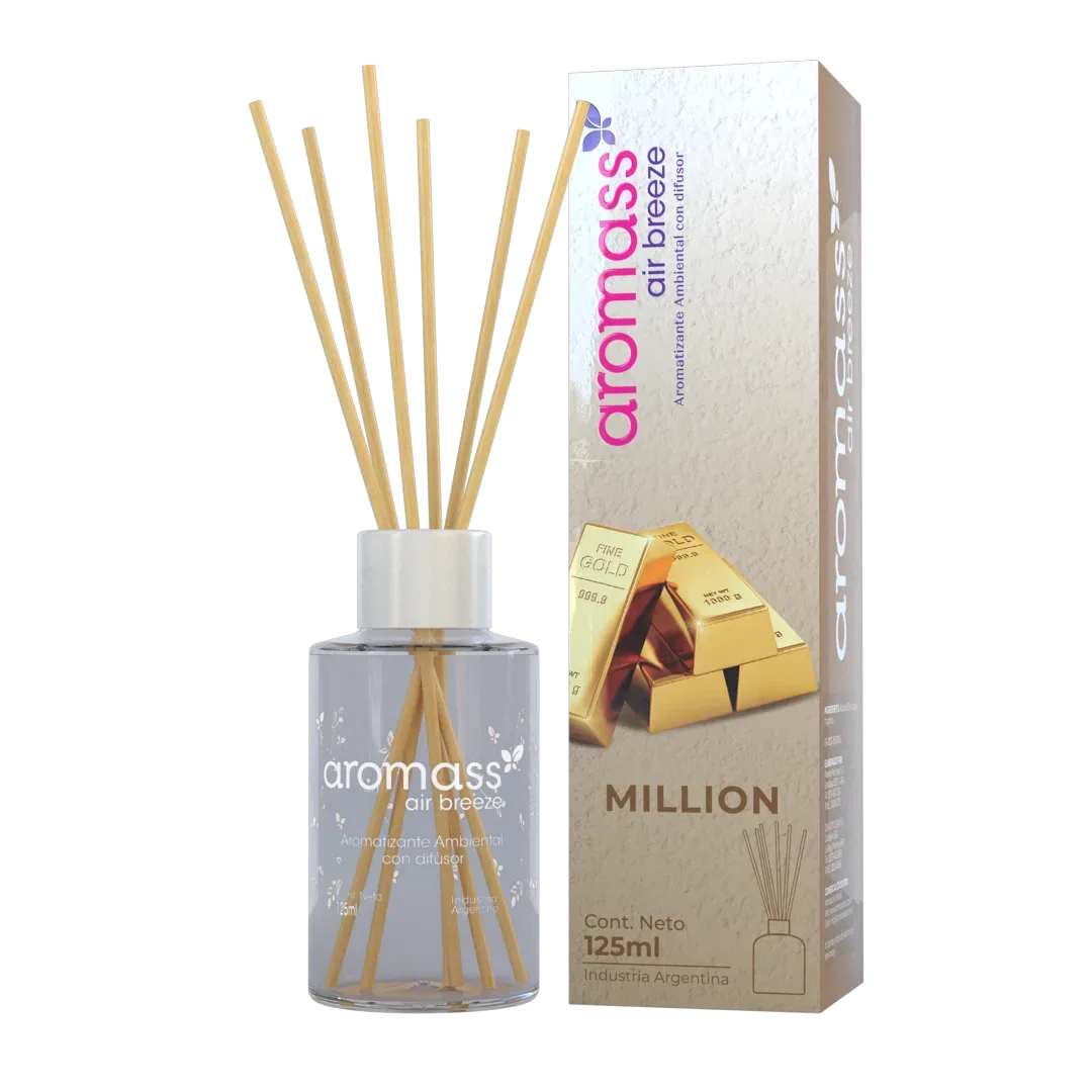 GRUPO AROMASS -  DIFUSOR C/VARILLAS DE RATTAN  MILLION 125 ML