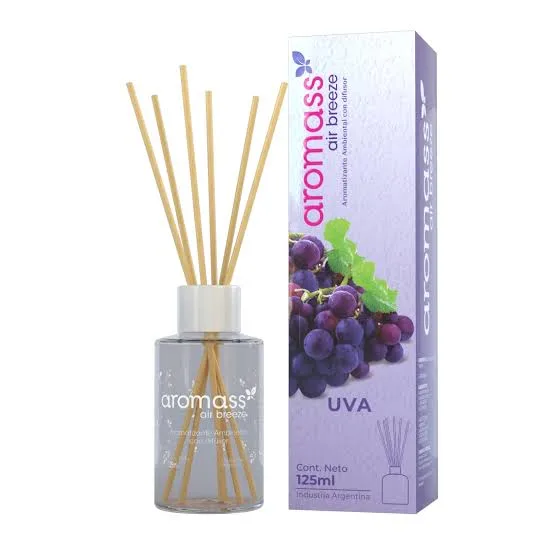 GRUPO AROMASS -  DIFUSOR C/VARILLAS DE RATTAN UVA 125 ML